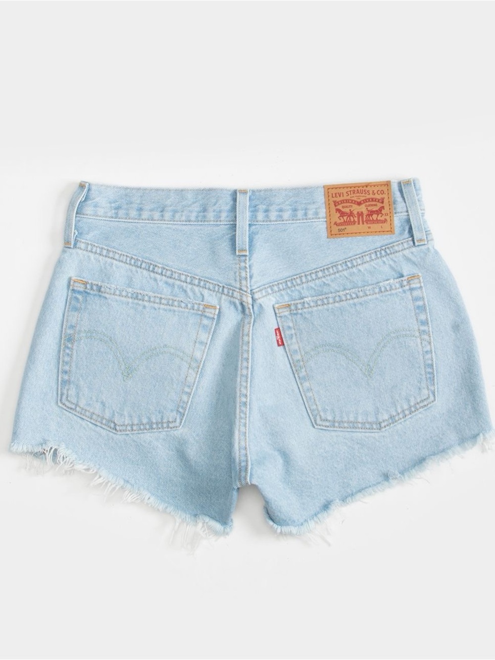 Levi's 501 Women's Light Wash Blue Denim Cut-Off Shorts High Rise Size 4